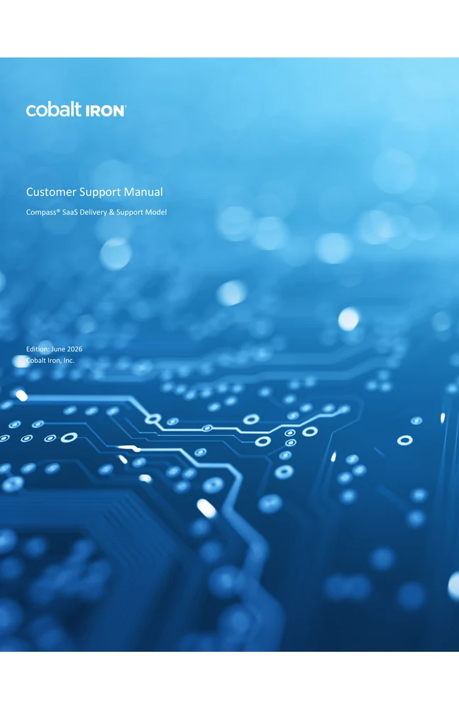Cobalt Iron Customer Support Manual — open PDF