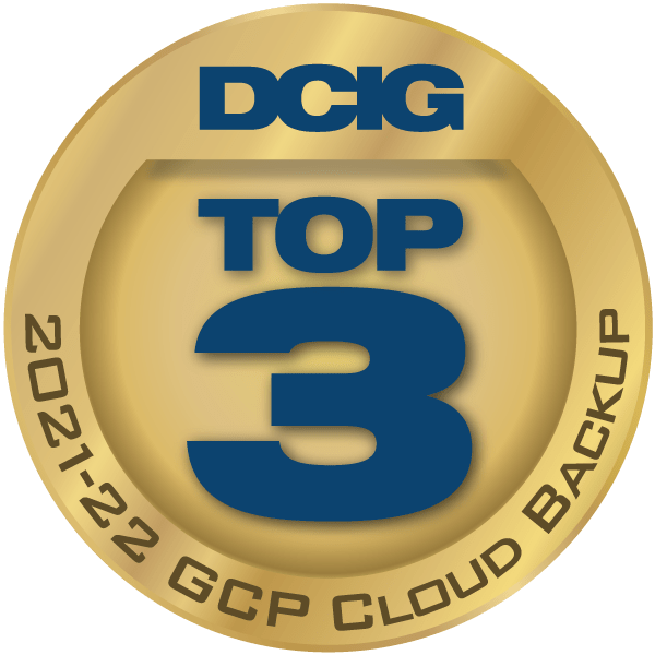 DCIG Award: Top 3 in GCP Cloud Backup, 2021-2022